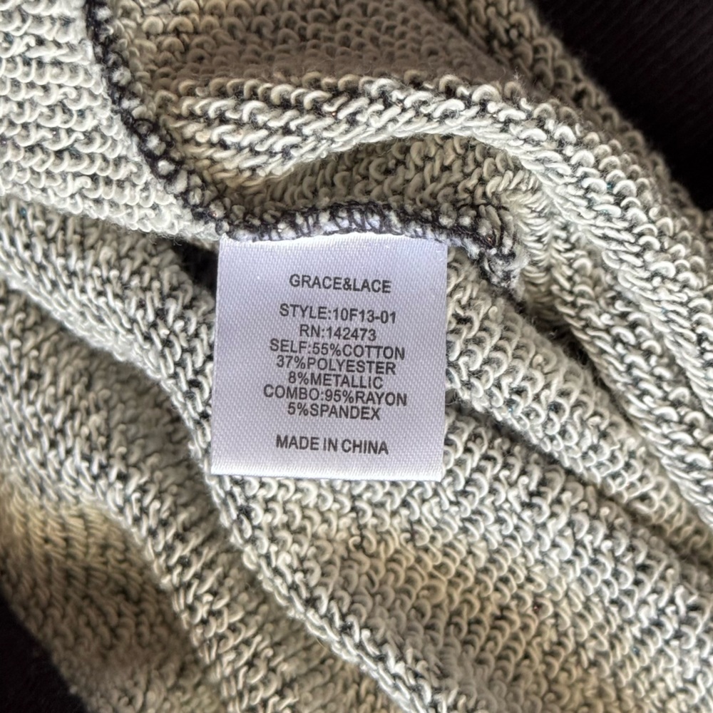 Grace & Lace Glitter Crewneck Pullover Sweatshirt - Picture 5 of 5